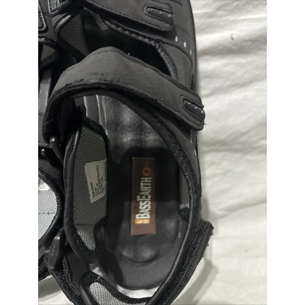 Bass Earth Tanner Men's‎ Sandals Manmade Materials Size 11M Black